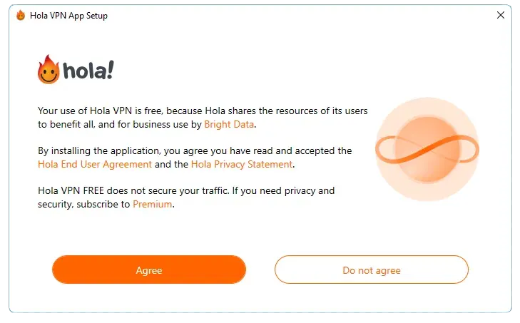Лицензионное соглашение Hola VPN