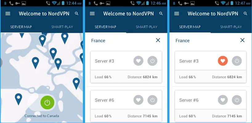 Работа с NordVPN на Android