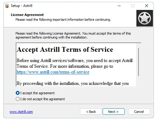 Установка Astrill VPN