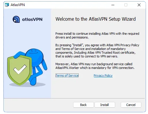 Установка Atlas VPN
